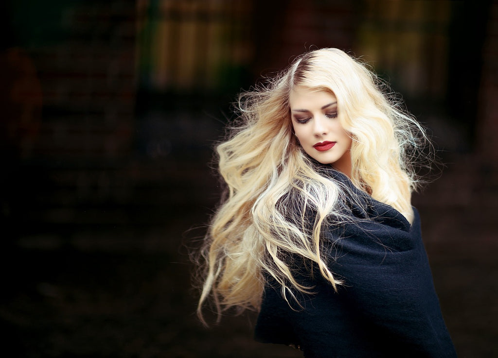 Long-Blonde Ombre Hair Color created with Tape in Hair Extensions